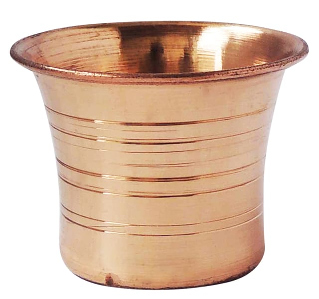 Copper Panchpatra No. 1 - 2.5*2.5*2 inch (Z305 B) (MOQ : 12 Pcs)