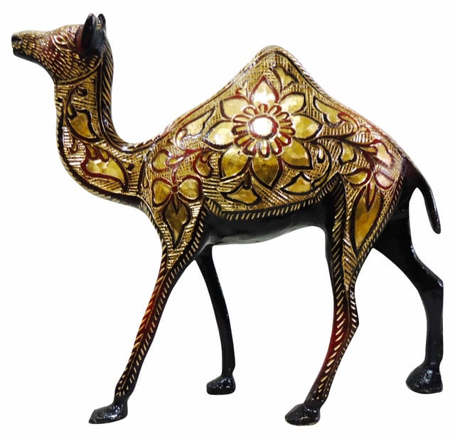Brass Showpiece Camel Statue - 9*2.5*8.3 inch (AN142 C)