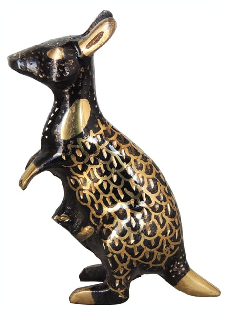 Brass Showpiece Kangaroo Statue - 3.5*1*5 inch (AN217 A)