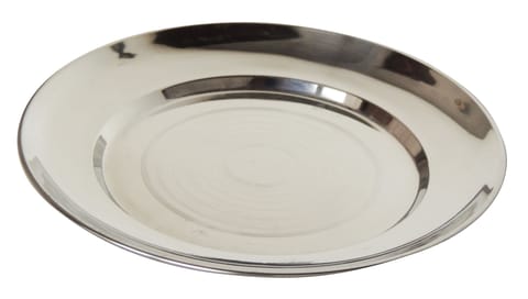 Dinner Plate Silver Touch Full (26 Gauge) (MOQ : 6 Pc.) - 10*10*0.7 inch (S090 C)