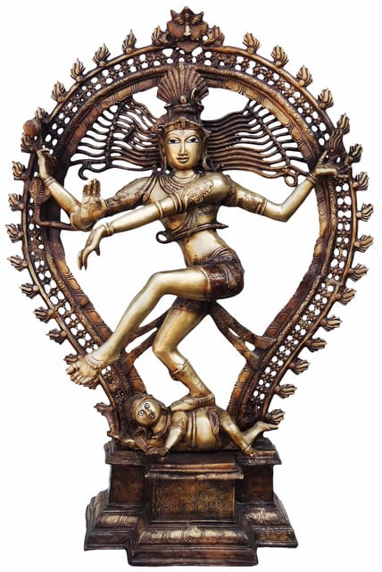 Brass Showpiece Nataraj Statue - 26*9*35 Inch (BS722)