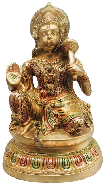 Brass Showpiece Standing Hanuman Ji Statue - 10*6.5*15.5 Inch (BS499 A)