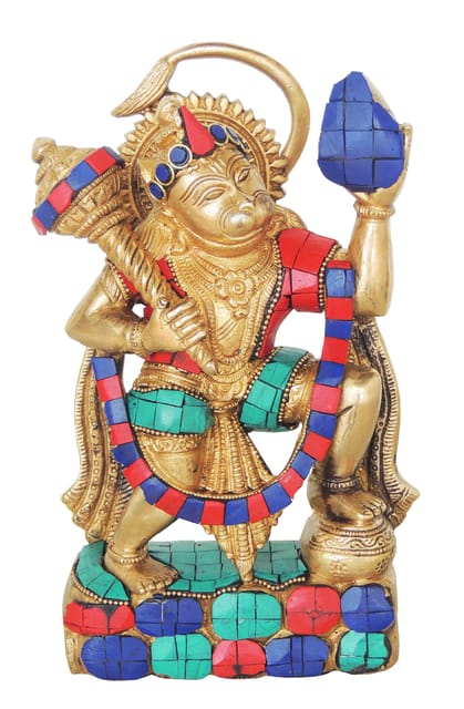 Brass Showpiece Hanuman Ji Statue - 5.4*2.8*8.8 Inch (BS876 A)