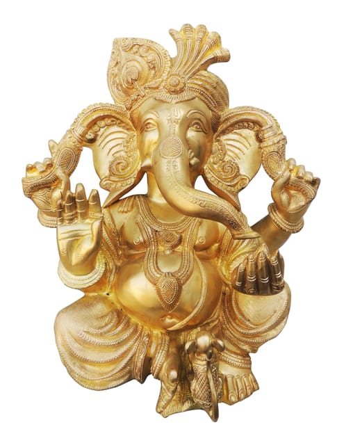 Brass Showpiece Ganesh Ji Statue - 15.5*8*17 Inch (BS001 B)
