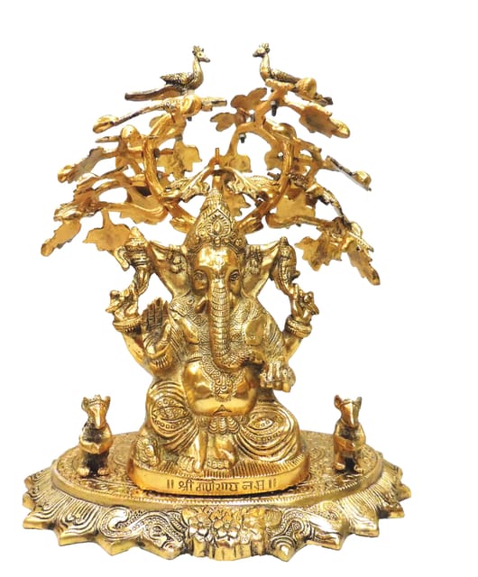 Aluminium Ganeshji Tree Big Gold -12*8*15 Inches (AS205 G)
