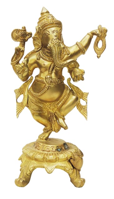 Brass Dancing Ganesh SF-4.5*3*8  (BS211)