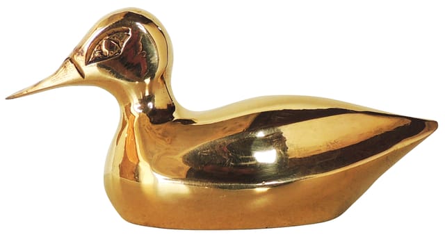 Brass Showpiece Duck Statue  - 4*1.2*2 Inch (AN094) MOQ : 2 Pcs.