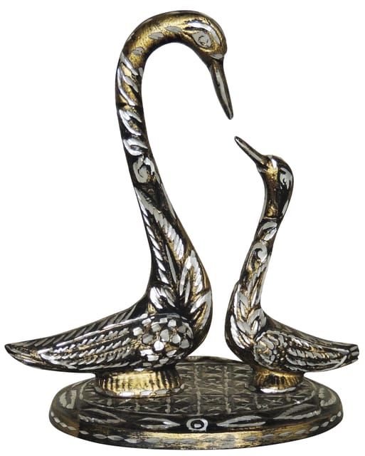 Brass Showpiece Duck Pair Statue  - 7.5*5.2*8.5 Inch (AN234 B)