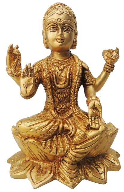 Brass Showpiece Laxmi Ji Statue  - 5*4*6.5 Inch (BS1324 C)