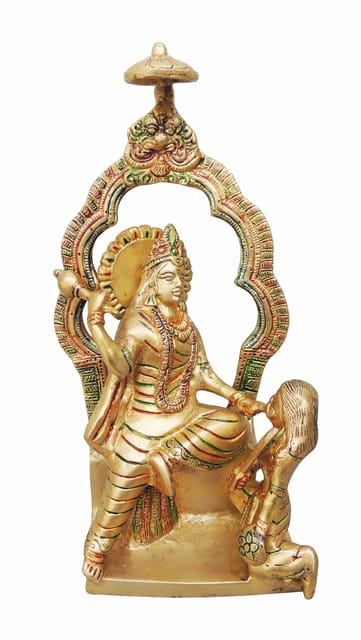 Brass Showpiece Baglamukhi Statue - 3.2*2.6*4.6 Inch (BS967 B)