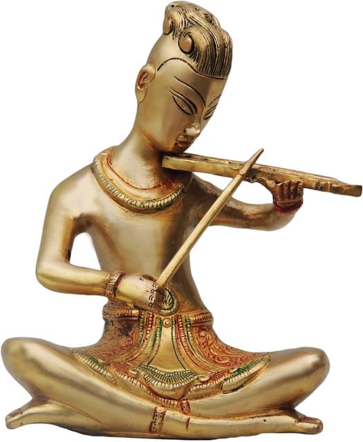 Brass Showpiece Rajasthani Violin Statue - 6.5*3.5*8.5 Inch (BS479 D)