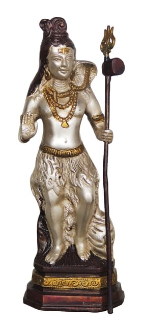 Brass Showpiece Shiv Ji Statue - 4.4*3.3*12 Inch (BS484)
