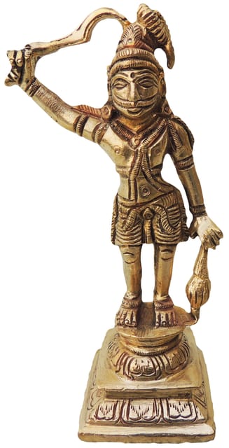Brass Showpiece Parshuram Statue - 3*2*5.5 Inch (BS542)