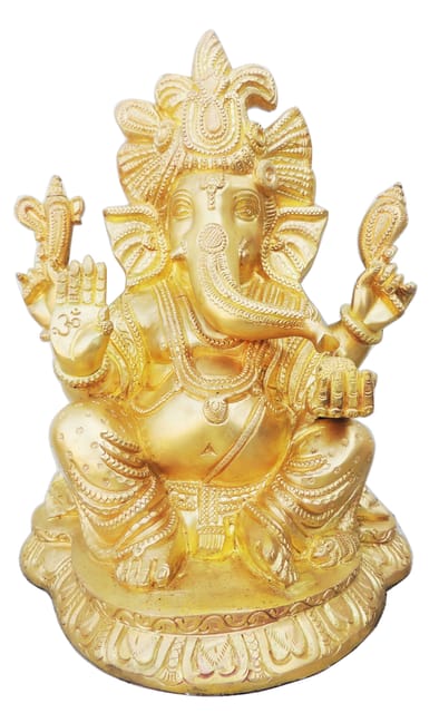 Brass Showpiece Ganesh Ji Statue - 8.4*6.3*11.2 Inch (BS625)