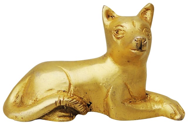 Brass Showpiece Dog Statue - 3*1*2 Inch (BS850 A)