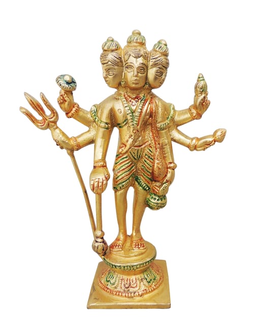 Brass Showpiece Dattatreya Ji Statue - 5*2.3*6.7 Inch (BS969 C)