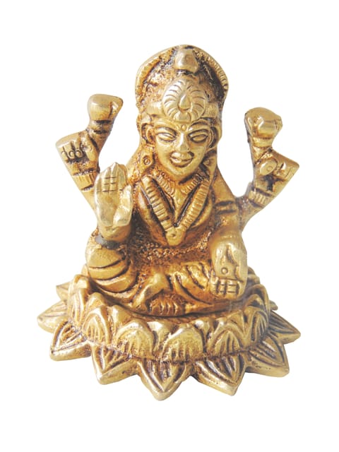 Brass Showpiece Laxmi Ji Statue - 2*2*2 Inch (BS1222 L)