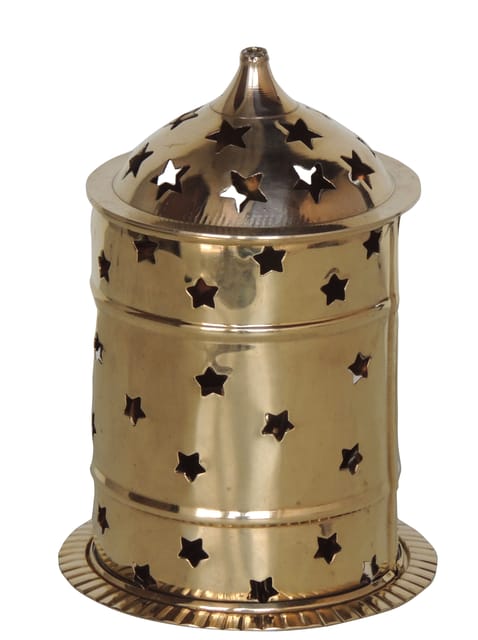 Brass Table Decor Oil Lamp, Deepak - 4.5*4.5*7.2 Inch (Z539 D)