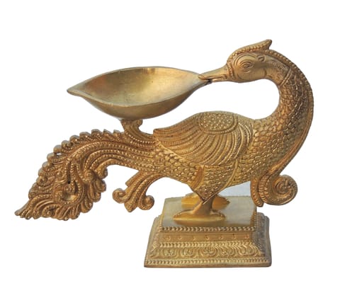 Brass Table Decor Murga Deepak - 7*2.3*4.7 Inch (BS141)