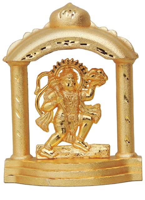 Aluminium Showpiece Durga Ji Mandir Gold Statue - 3.5*2*5 Inch (AS191 A)