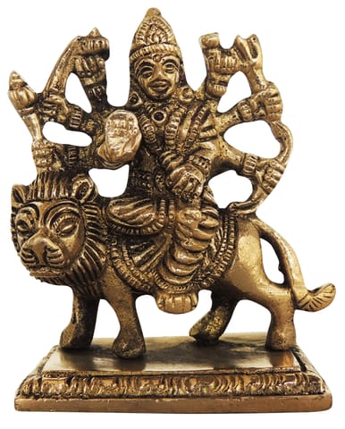 Brass Showpiece Durga Ji God Idol Statue - 3.3x1.5x4 Inch (BS1225 A)