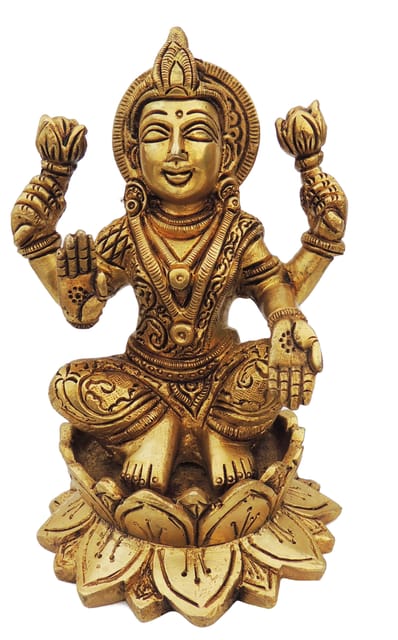 Brass Showpiece Laxmi Ji Statue - 4*3.5*6 Inch (BS1001 L)