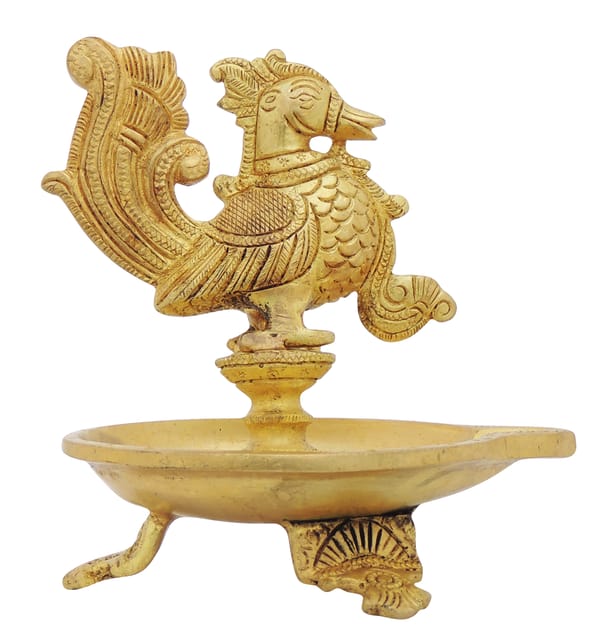 Brass Table Decor Oil Lamp, Bird Deepak - 4.7*4*5 Inch (BS1214 A)
