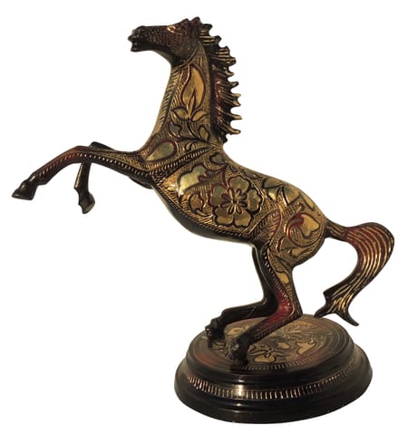 Brass Showpiece Horse Statue - 11*6*11 Inch (AN159)