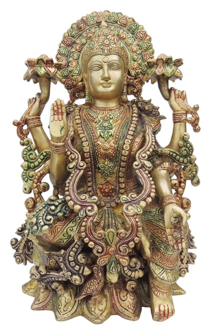 Brass Showpiece Laxmi Colour  Statue - 9*7.5*16 Inch (BS1124 L)