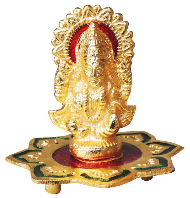 Aluminium Showpiece Lotus Laxmin Meena Statue -.3*3*3 Inch (AS263 L)