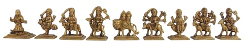Brass Showpiece Nau Durga [Nine Durga] Statue - 2.5*1.5*3.2 Inch (BS1271 A)