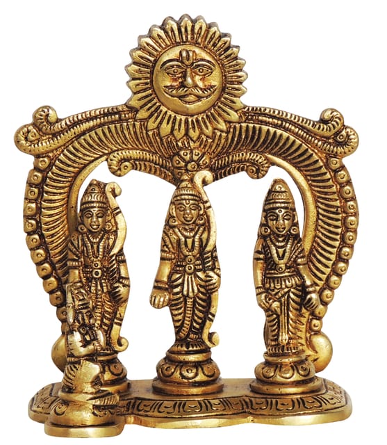Brass Showpiece Ram Darbar God Idol Statue - 4.6*2.6*5.5 Inch (BS1394 F)
