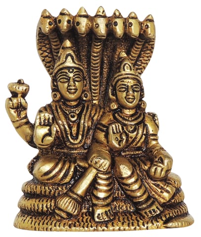 Brass Showpiece Laxmi Vishnu God Idol Statue - 3*2*3.5 Inch (BS1392 F)