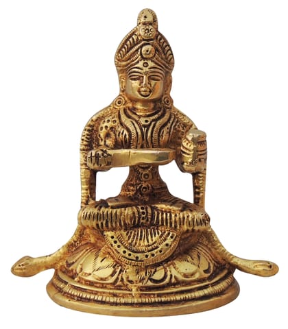 Brass Showpiece Annapurna God Idol Statue - 4*2*4 Inch (BS1087 X)