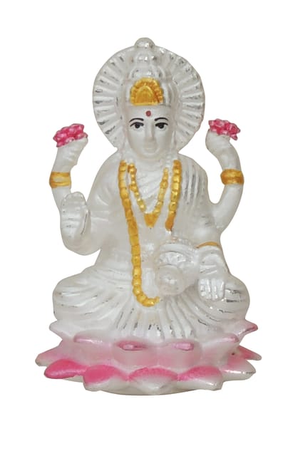 Pure Silver Laxmi ji Idol statue - 999 Hallmarked Silver Statue - 2*2*3 Inch, 31.1 gm (SL012 L )