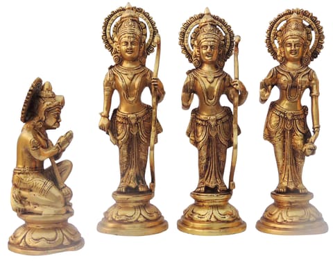 Brass Showpiece Ram God Idol Statue - 4*4*12.5 Inch (BS1395 H)