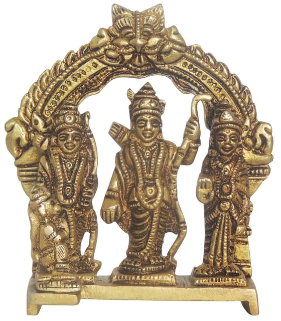 Brass Showpiece Ram Darbar God Idol Statue - 4*1.6*4.2 Inch (BS1394 C)