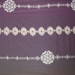 Organza Double Tone  Gota Patti Floral Stripe  Embroidery - KCC162552
