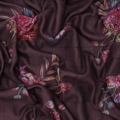 Spun Floral  Print - Dark Brown - KCC95540