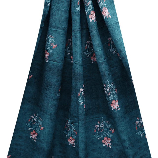 Spun Floral Print - Teal - KCC93229