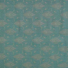 Brocade with traditional pattern zari work - Blue - KCC155259