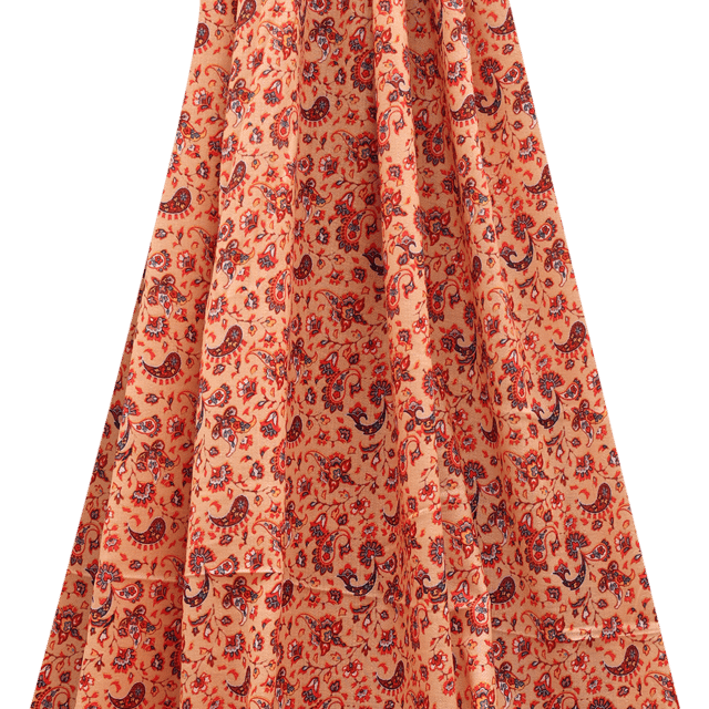 Floral Jaal Pashmina Print - orange - KCC105110