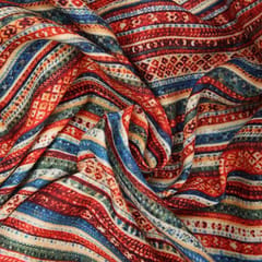 Multi - Colored stripes Pashmina Print - KCC111591