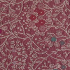 Pure Brocade with traditional Pattern zari work - Dusty Pink - KCC154856