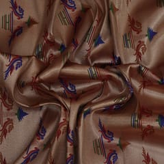 Semi Brocade with traditional pattern - Gold Brown - KCC154408