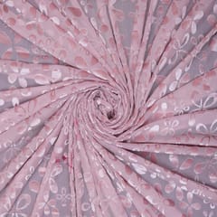 Floral Brasso Velvet - Baby Pink - KCC96407