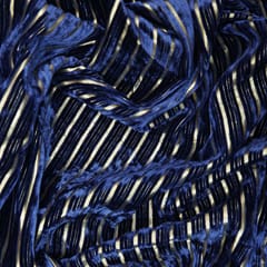Brasso Gold Stripe Velvet - Navy Blue - KCC75802