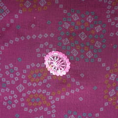 Organza Bandhani Print Embroidery - Hot Pink - KCC165031