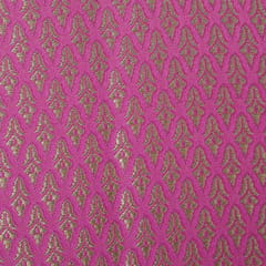 Semi Brocade with Gold Zari boota - Magenta Pink - KCC156401
