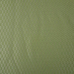 Semi Brocade with silver zari boota - Olive Green - KCC156402